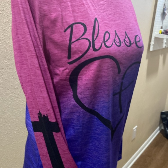 New in bag. Blessed multi colored Blessed long sleeve T-shirt. - Picture 5 of 6